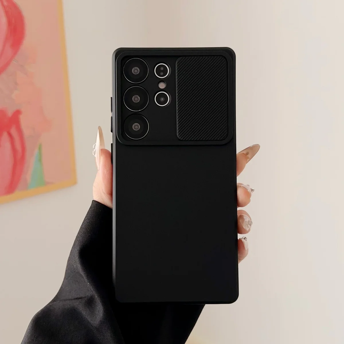Luxury Slide Camera Soft Silicone Phone Case Cover