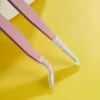 2pcs Stainless Steel Precision Tweezers, Color Scrapbook , Straight And Curved Head , Pink/Blue/Purple/White/Bla 4