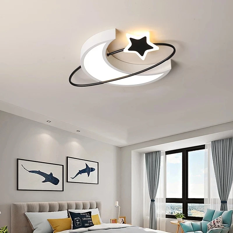 Led Moon Star Roof Light Kids Bedroom Ceiling Light Child Room Ceiling