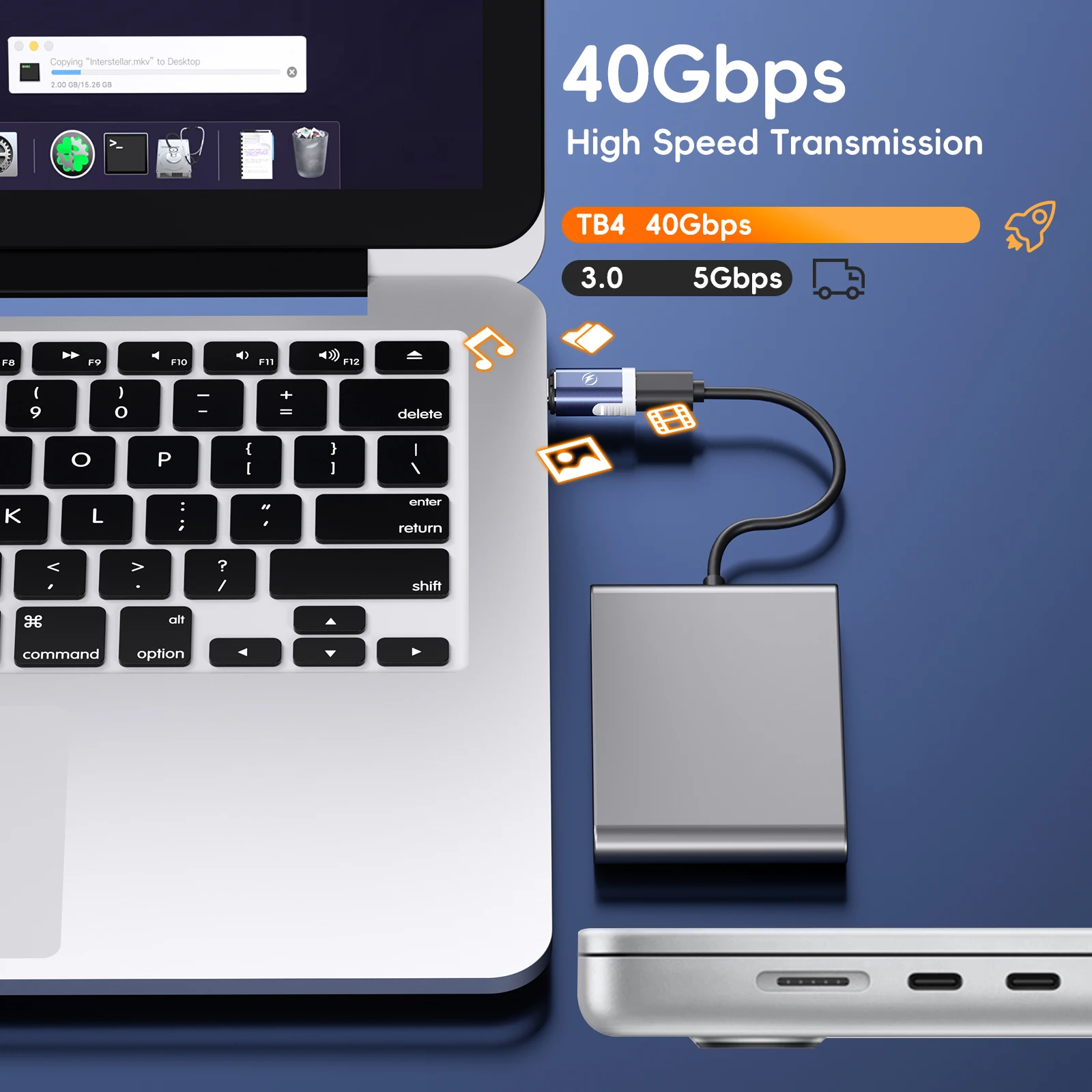 240W USB-C Magnetic Fast Charge Adapter – Male to Female Data Transfer Converter
