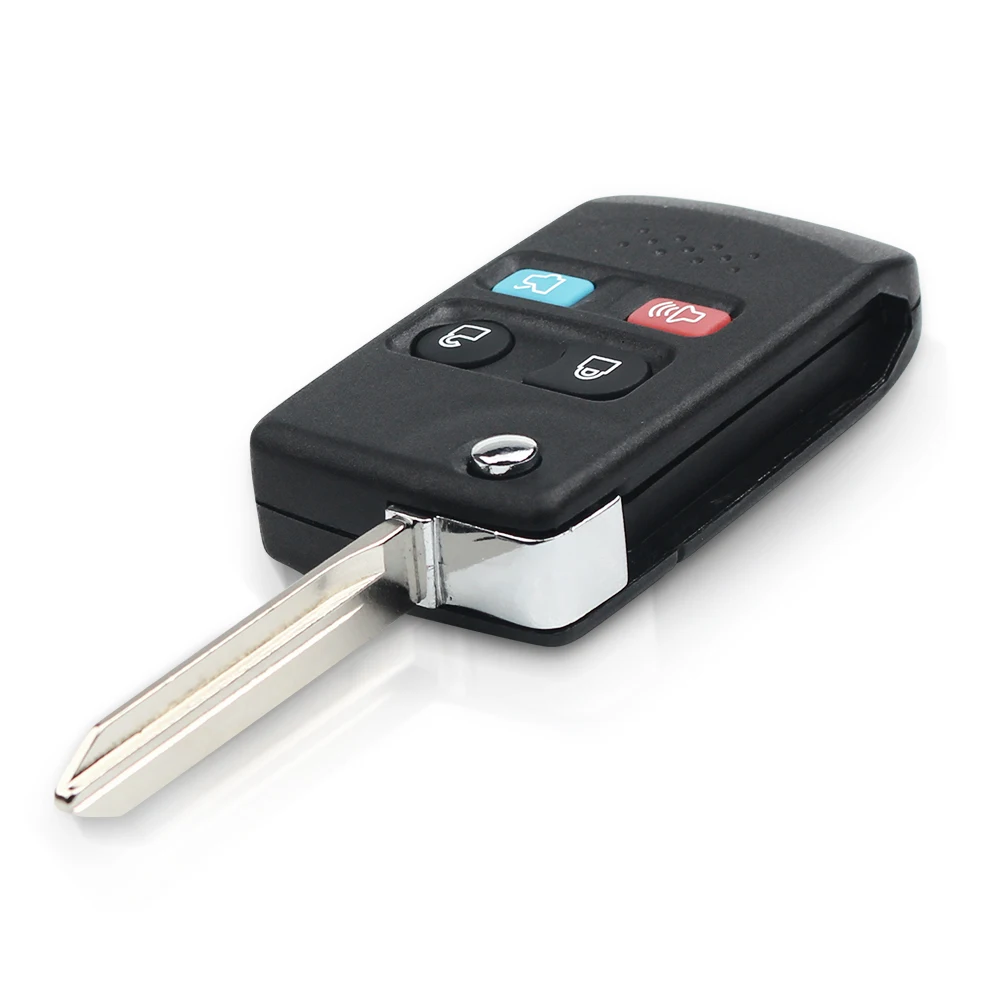 Enhanced Folding Flip Car Remote Key Shell - 4 Button