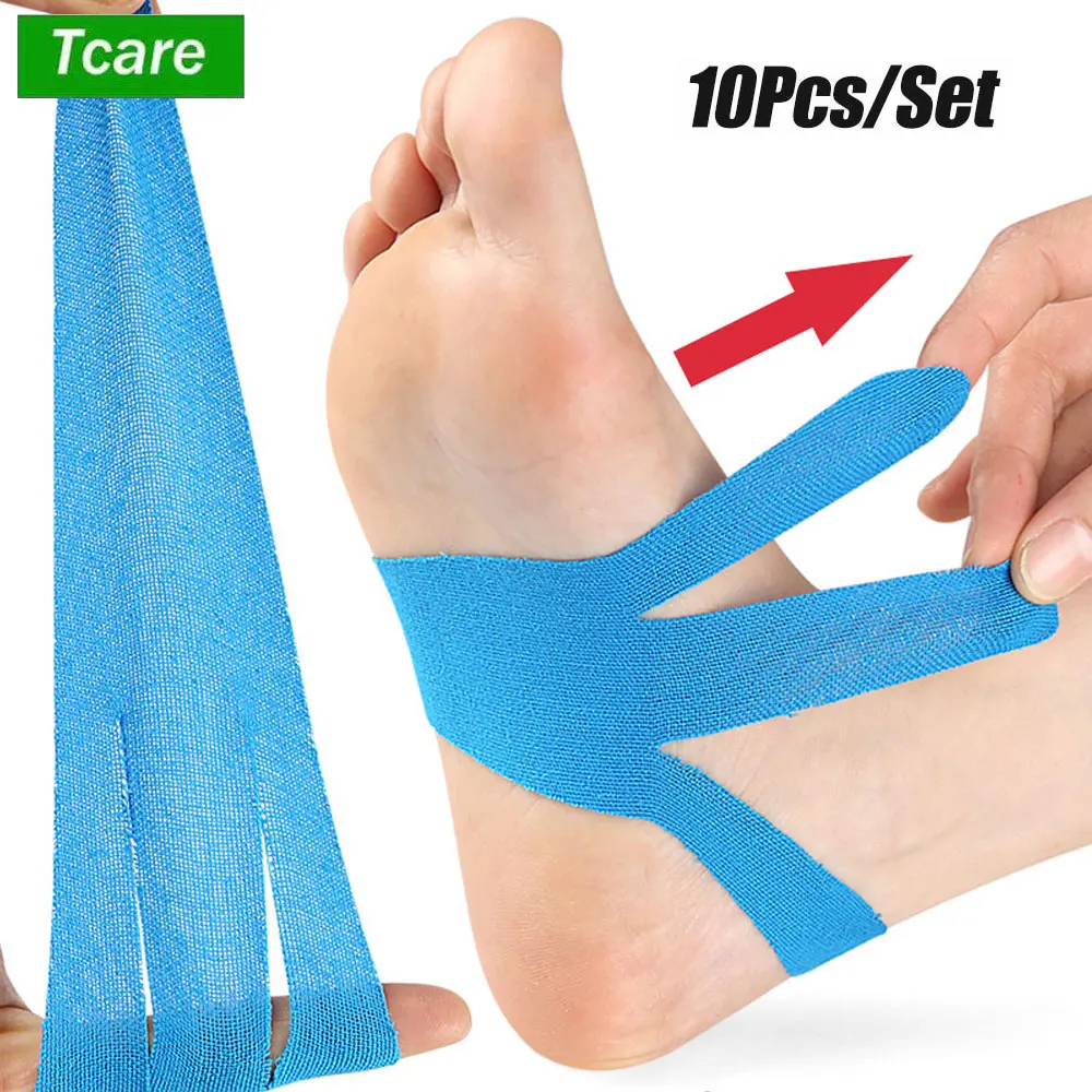 10Pcs/Set Kinesiology Tape for Foot Arches Plantar Fasciitis