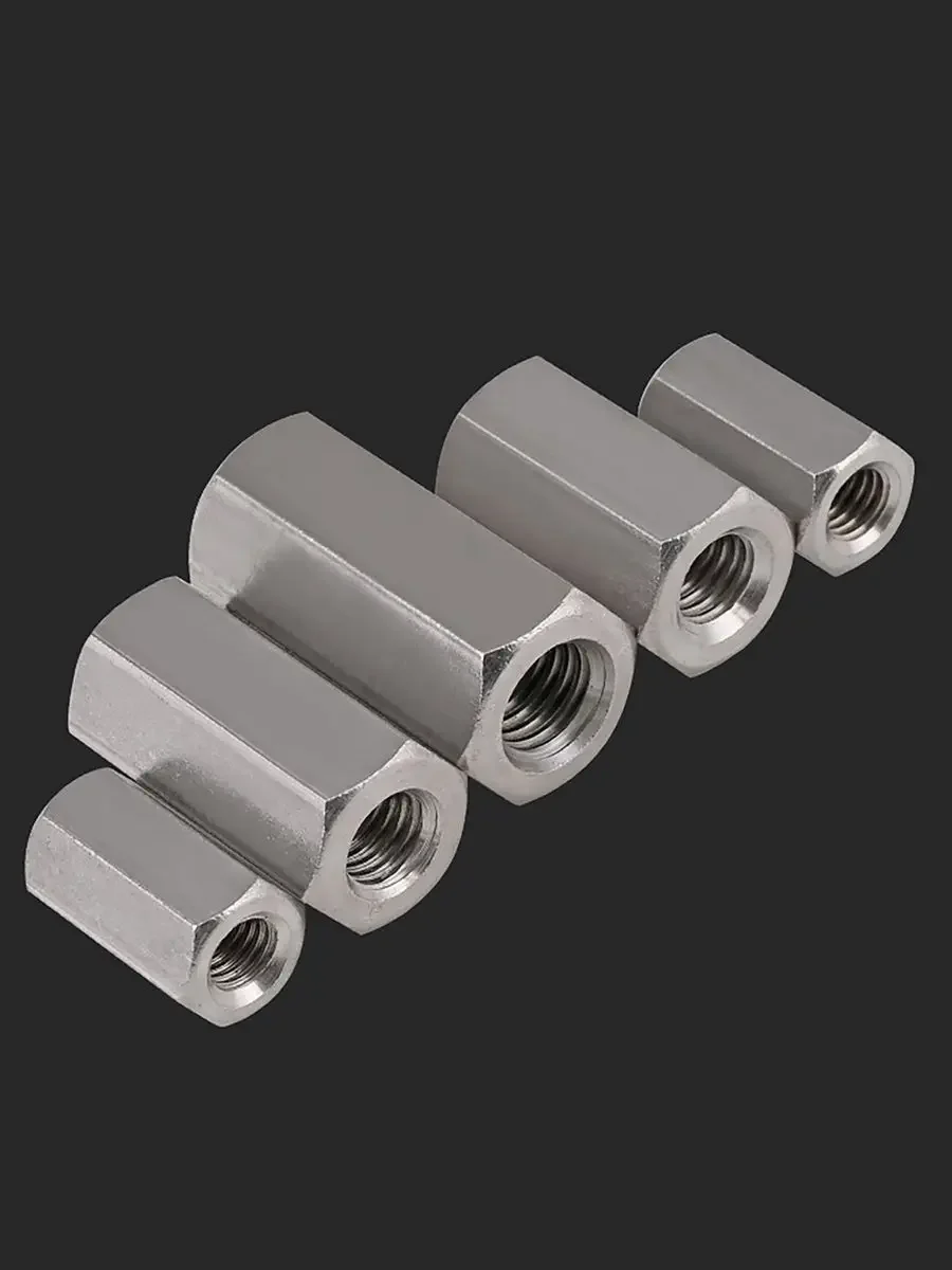 Description Picture 4 of item304 Stainless Steel Hexagon Extension Nut / Connector Screw Cap M4M5M6M8M10M12-M24