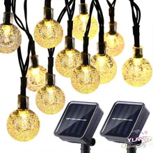 

YLANT 50 LEDs 10m Crystal Ball Solar Light Outdoor IP65 Waterproof String Fairy Lamps Solar Garden Garlands Christmas Decoration