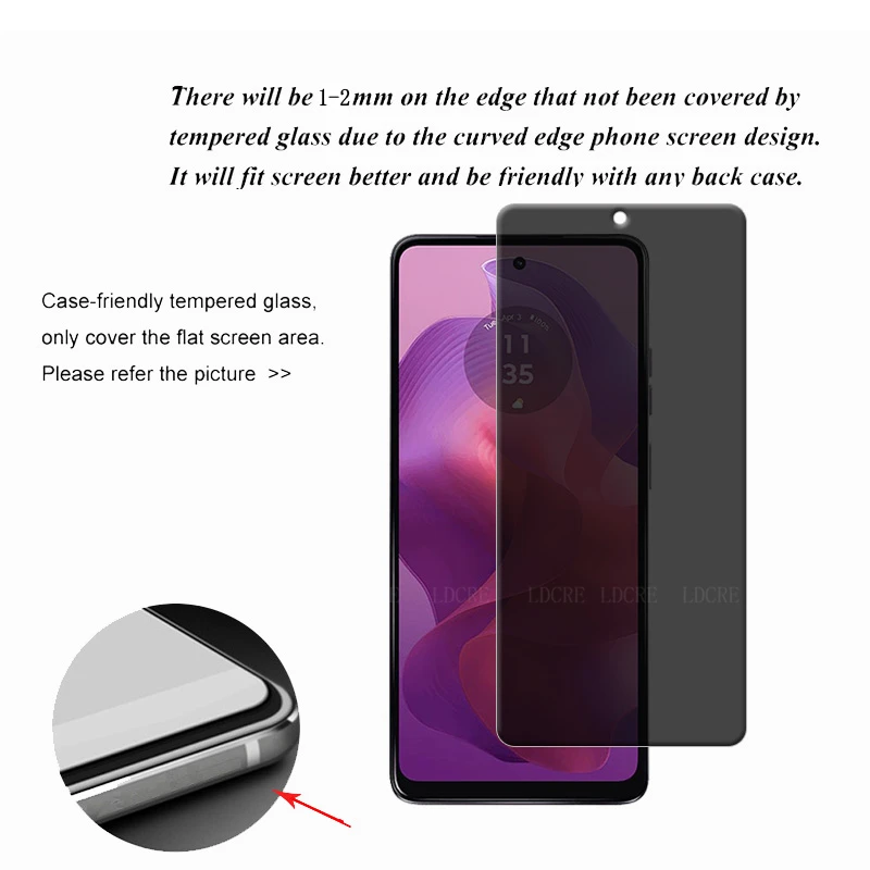 4-Pack Privacy Tempered Glass Screen Protector with 9H Hardness for Enhanced Screen Protection