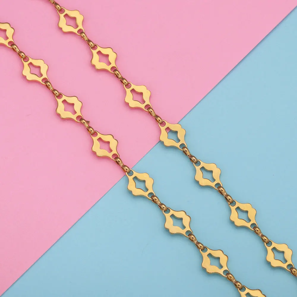 1M Edelstahl Lippen Ketten Hip hop Stil Kubanischen Ketten für Schmuck, Die DIY Halskette Tasche Kette Material Zubehör – Detail 7