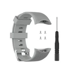 Silicone Sport Wrist Strap Replacement - Soft and Durable Bracelet (Gray)