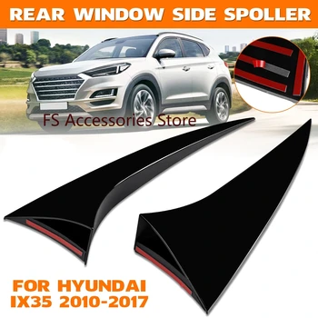 Nero lucido Per Hyundai ix35 2010-2017 Auto Lunotto Posteriore Spoiler Laterale Canard Canard Splitter