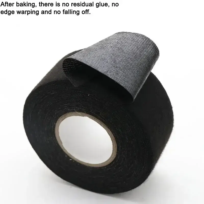 1/3/5 Roll Heat-resistant Adhesive Cloth Fabric Tape 9-50mm For Automotive Cable Tape Harness Wiring Loom Electrical Heat Tapes - Image 3