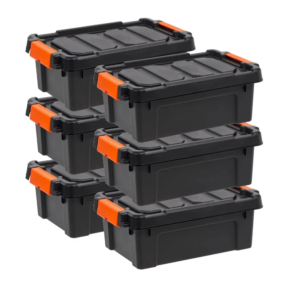 

IRIS USA 12 Qt. (3 Гал.) Сверхпрочная пластиковая сумка для хранения, черная, набор из 6 шт.