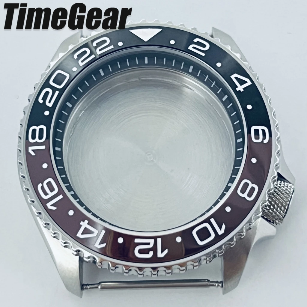 Sleek Black Ring Watch Case with Sloping Bezel and 3.8 Crown