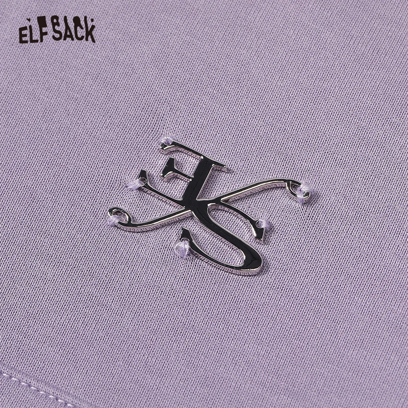 ELFSACK casual style cropped hooded loose cardigan for women 2024 spring new drawstring long sleeve energetic hooded top