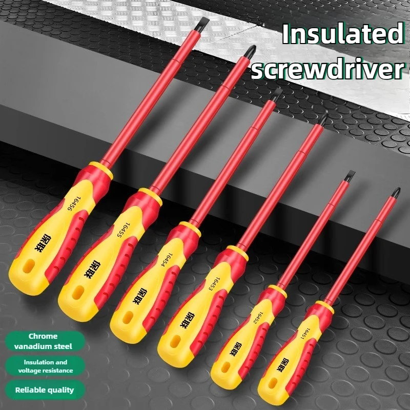 Insulated Screwdriver Slotted Cross Screwdrivers Phillips Flat Driver Electrician's Professional Maintenance Tools Hand Tool