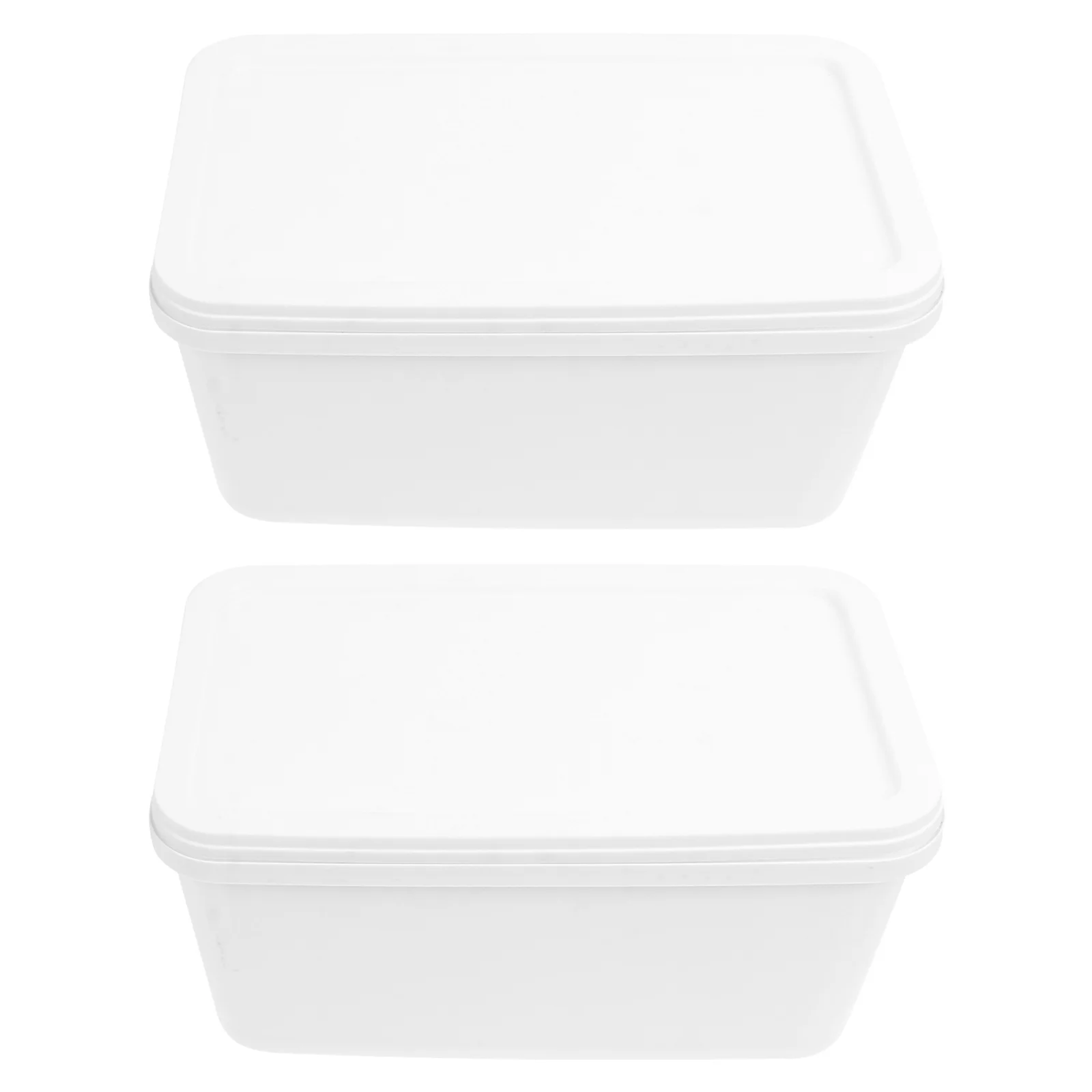 

Ice Cream Box Freezer Dessert Container Tub Storage Boxes Case Containers Long Yogurt