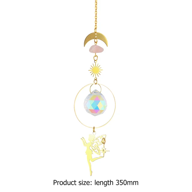 Crystal Wind Chimes Butterfly Gomba Prizmák Világos Fogó Otthoni Dekoráció Díszek - Image 6