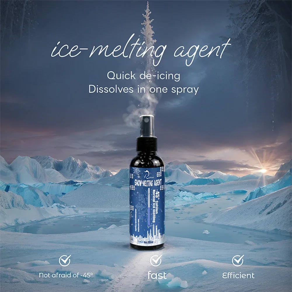 100ml Car Deicer Defroster for Windshield De-icer Spray Snow Melting Agent Winter Glass Window Cleaner Handles Defrosting Tools