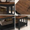 ChooChoo Farmhouse Coffee Table, Black Living Room Table with Shelf, 40 Inch 5