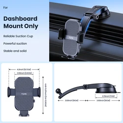 Premium Super Stable Car Phone Holder for Dashboard, Windscreen, or Air Vent (Only for Dashboard)