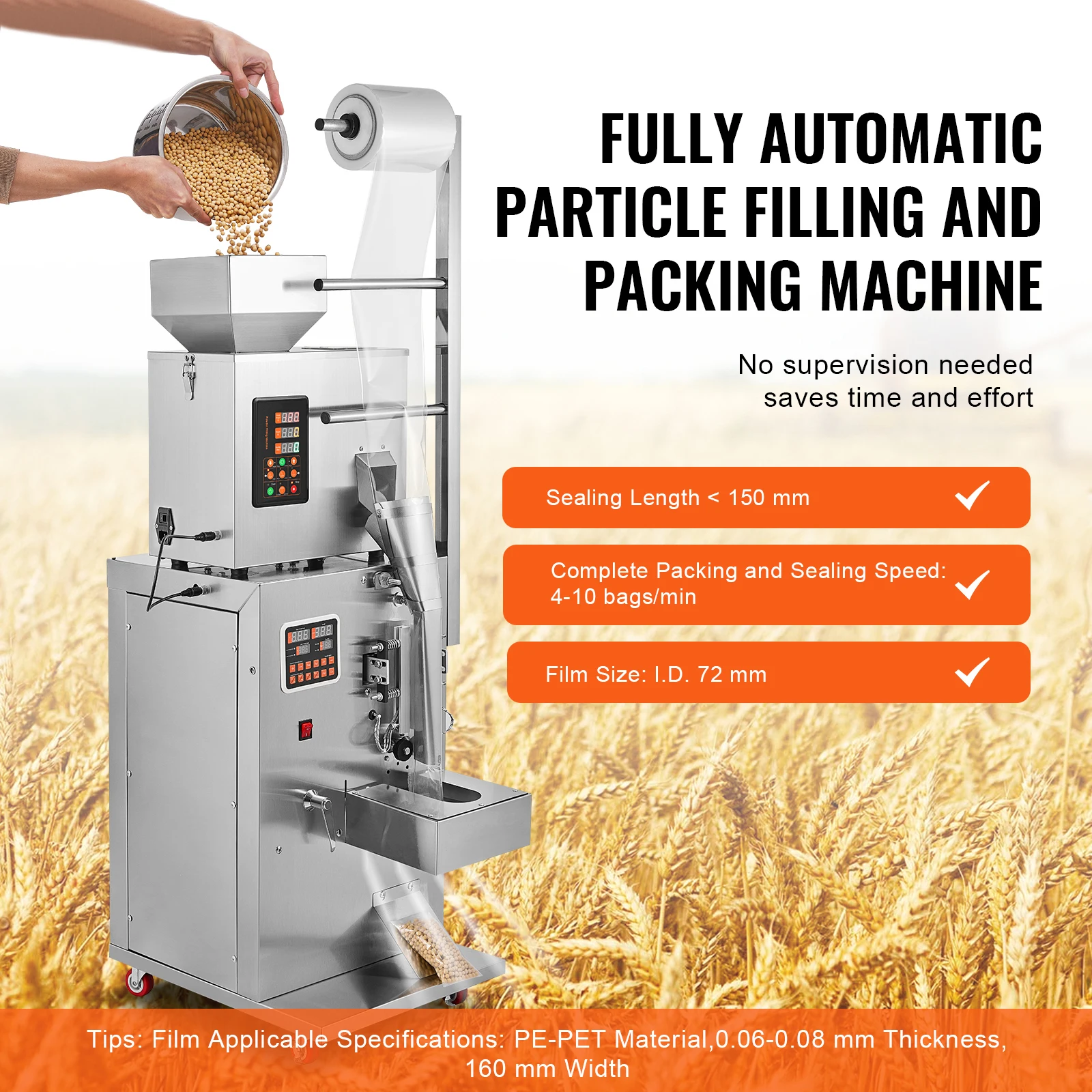 Automatic Particle Packaging Machine for Tea Seeds Beans Rice