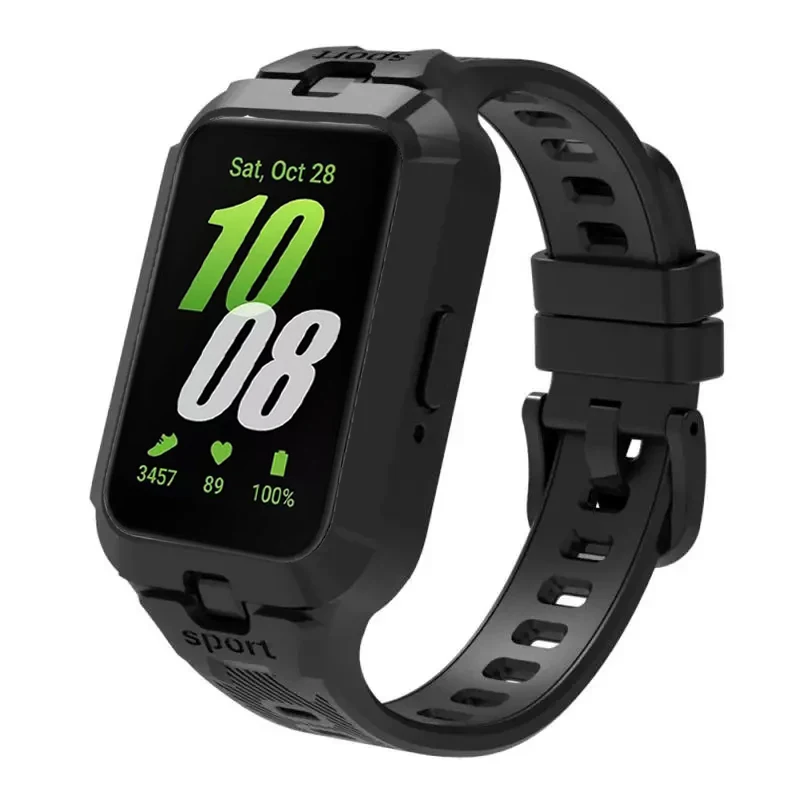 Dual Function Silicone Strap and Case for Smartwatch - Replacement Sport Bracelet and Wrist Band