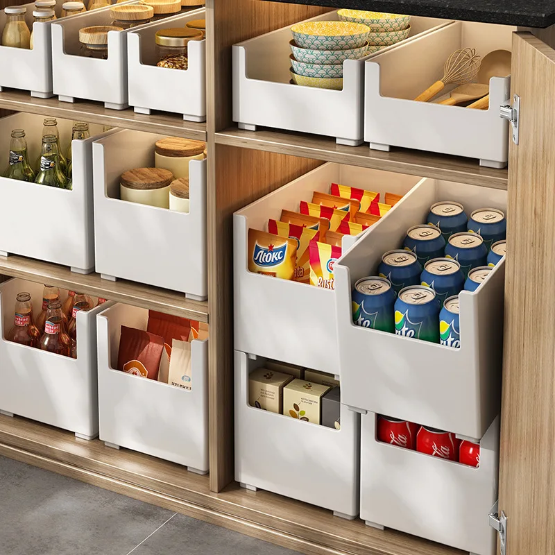 Storage Box for Kitchen Organizer Under Sink Drawer Storage Box Cabinet Desktop Makeup Storage Box Spice Stationery Accessories 3