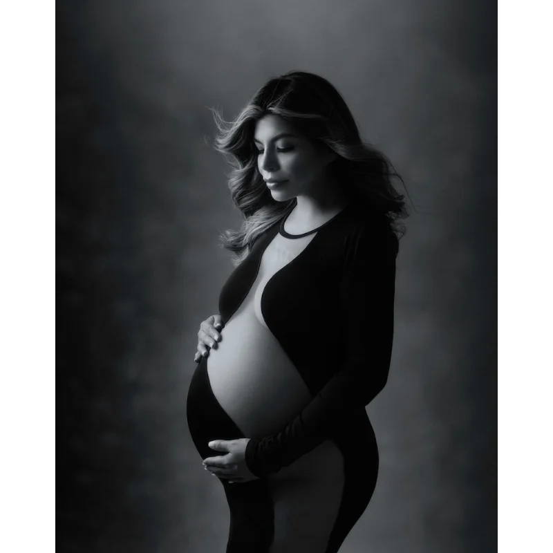 

See Through Black Pregnancy Dress, Bodycon Pregnancy Maternity Dress, Long Sleeves Stretchable Bodycon, Sexy Maternity Dresses