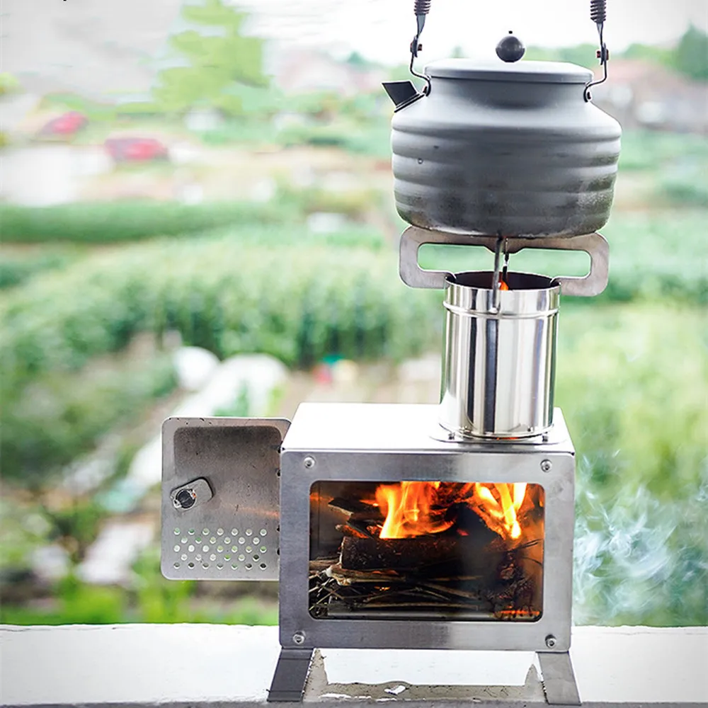 OutdoorMiniDesktopWoodBurningStoveCampingFirewoodStove
