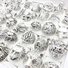 10/20/30/50/100pcs Mens Rings Animal Snake Skull Fashion Jewelry For Women Party Gift Gothic Punk Finger Accessories Wholesale 4