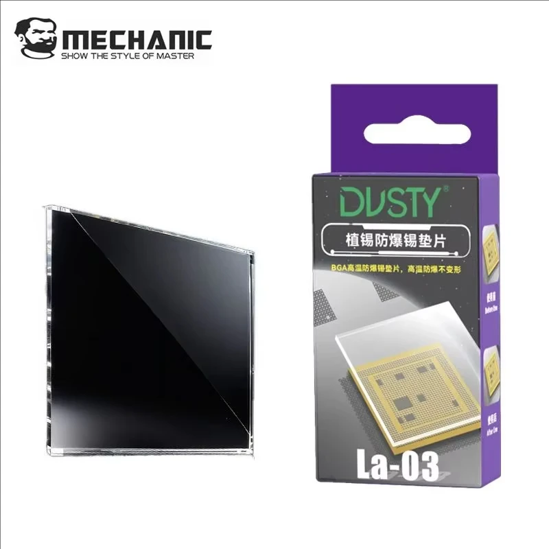 메카닉 LA-03 안티 블로우아웃 BGA 리볼링 글래스 패드, 고온 저항 및 비변형, 휴대폰 메인보드 PCB IC 칩 수리용