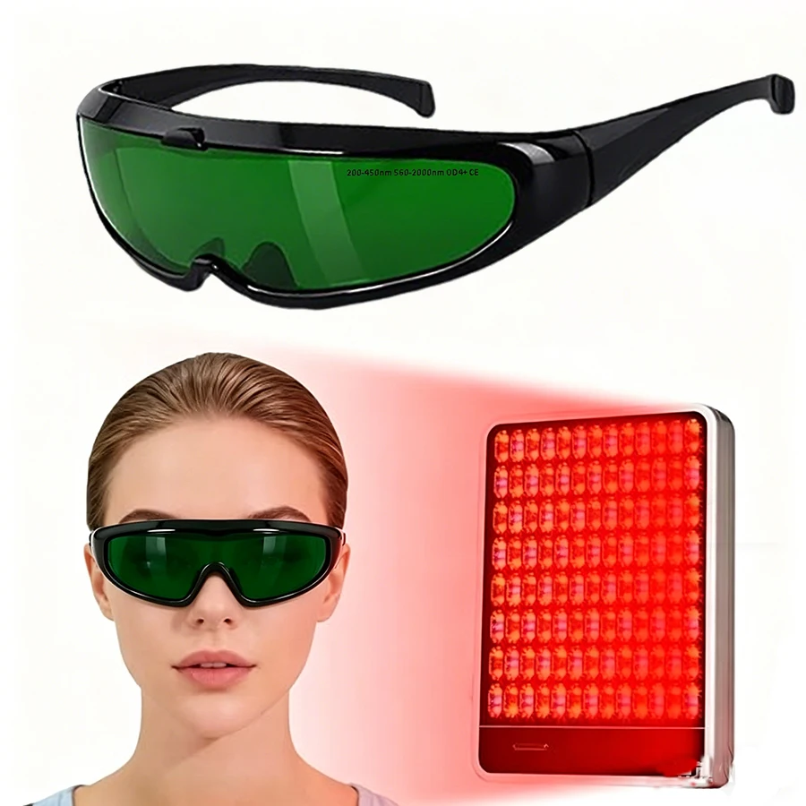 Enhanced Red Light Therapy Eye Protection Goggles for Optimal Visibility During Light Sessions