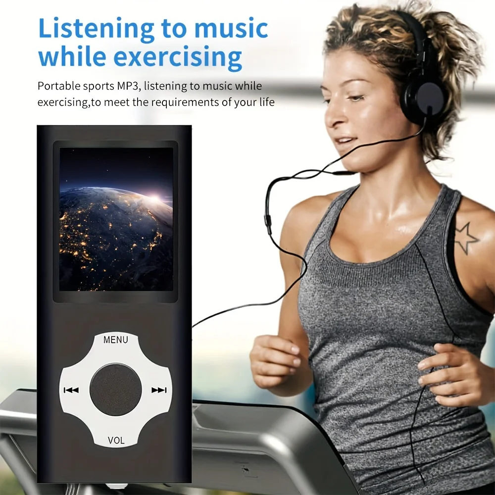 64GB MP3 MP4 Player FM Radio Portable HiFi stereo ebook Learning Walkman Pocket Audio Multi-language Setting