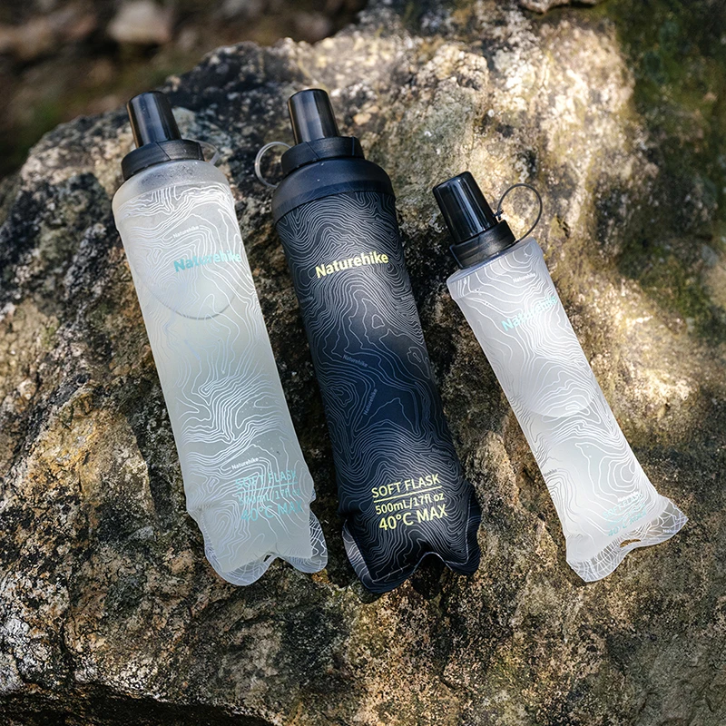 네이처하이크 소프트 물병 TPU 실리콘 접이식 노즐 초경량 하이킹 야외용 스퀴즈 스프레이 포켓 용품 케틀 백팩
