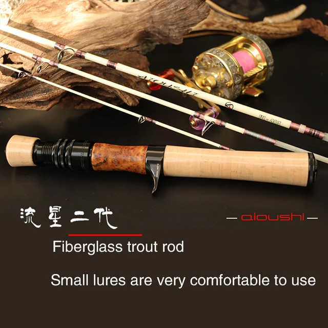 AIOUSHI Fiberglass Small Bait Trout Rod UL Super Soft and Ultra Light 1.4m  four section portable Travelcatapult fishing rod - AliExpress