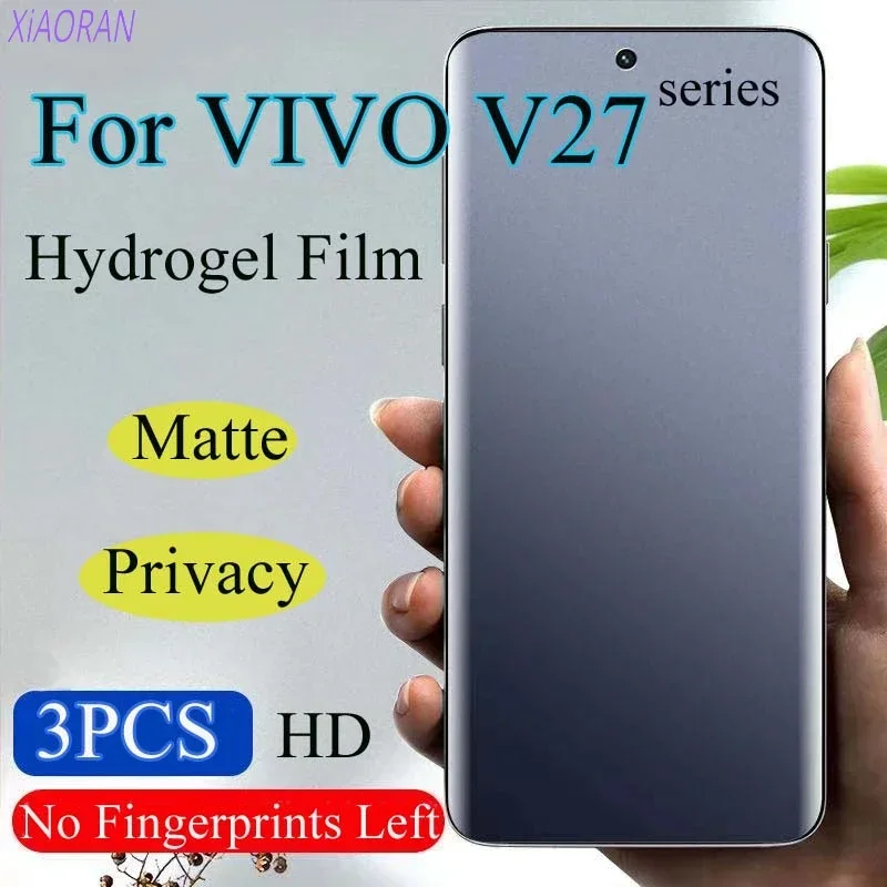 

V27Pro Matte Screen Protector for VIVO, V27 Pro Privacy, Hydrogel Film, Soft HD, Full Coverage, Anti-Peeping, Blue Light
