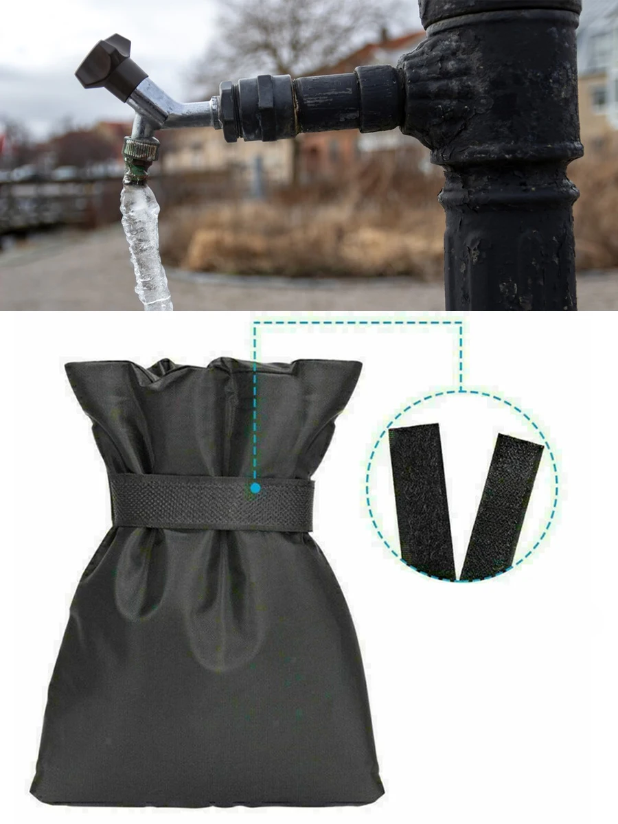 

Winter Faucet Cover Antifreeze Polyester Tap Covers Waterproof Frost Insulated Tap Protector Home Kitchen Faucet Accessory