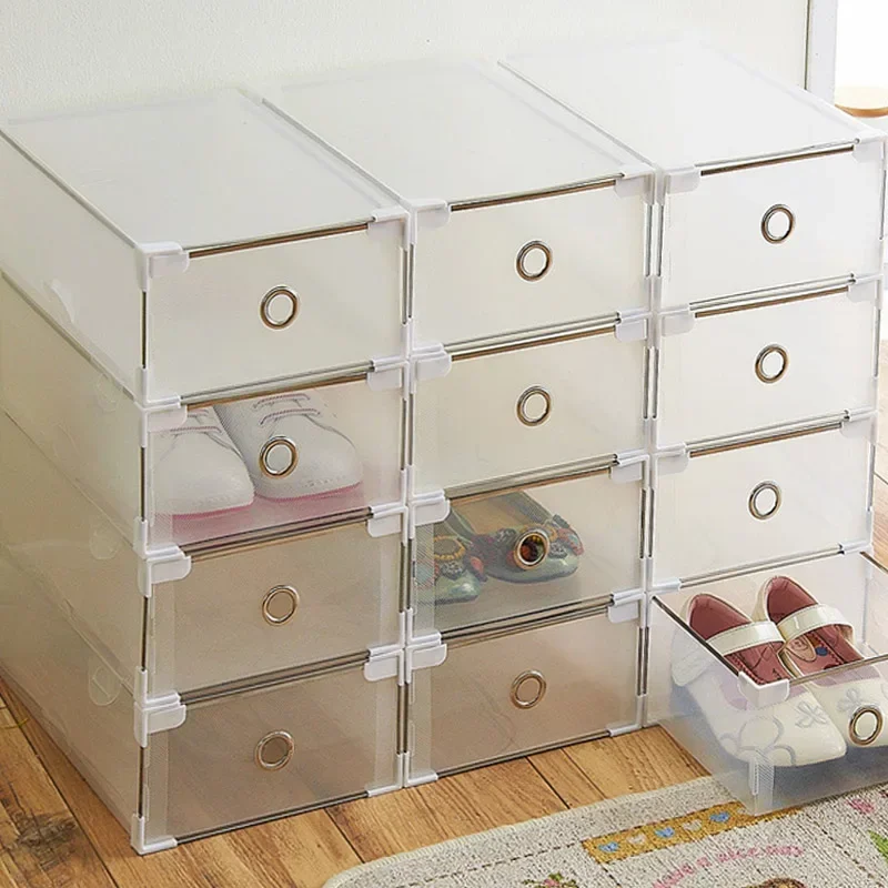 New storage box can be superimposed combination shoe cabinet Clamshell men and women shoe box 1P shoe storage box