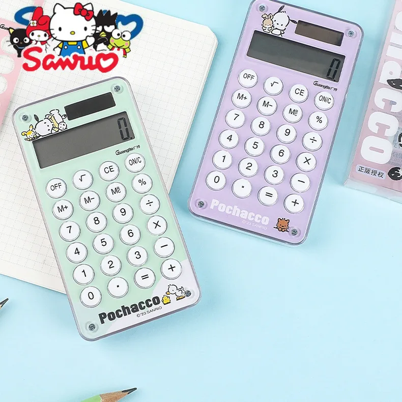 

Sanrio Melody Kuromi Hello Kitty Cinnamoroll Pochacco Calculator Student Supplies School Stationery Electronic Gift Calculator