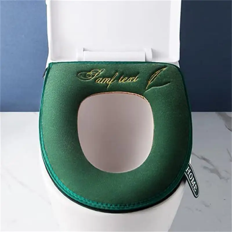 Universal Toilet Seat Cover Winter Warm Soft Wc Mat Bathroom Washable Removable Zipper with Flip Lidhandle Waterproof Household toilet seat cover,toilet mat,toilet seat cushion,toilet mat set,toilet accessories