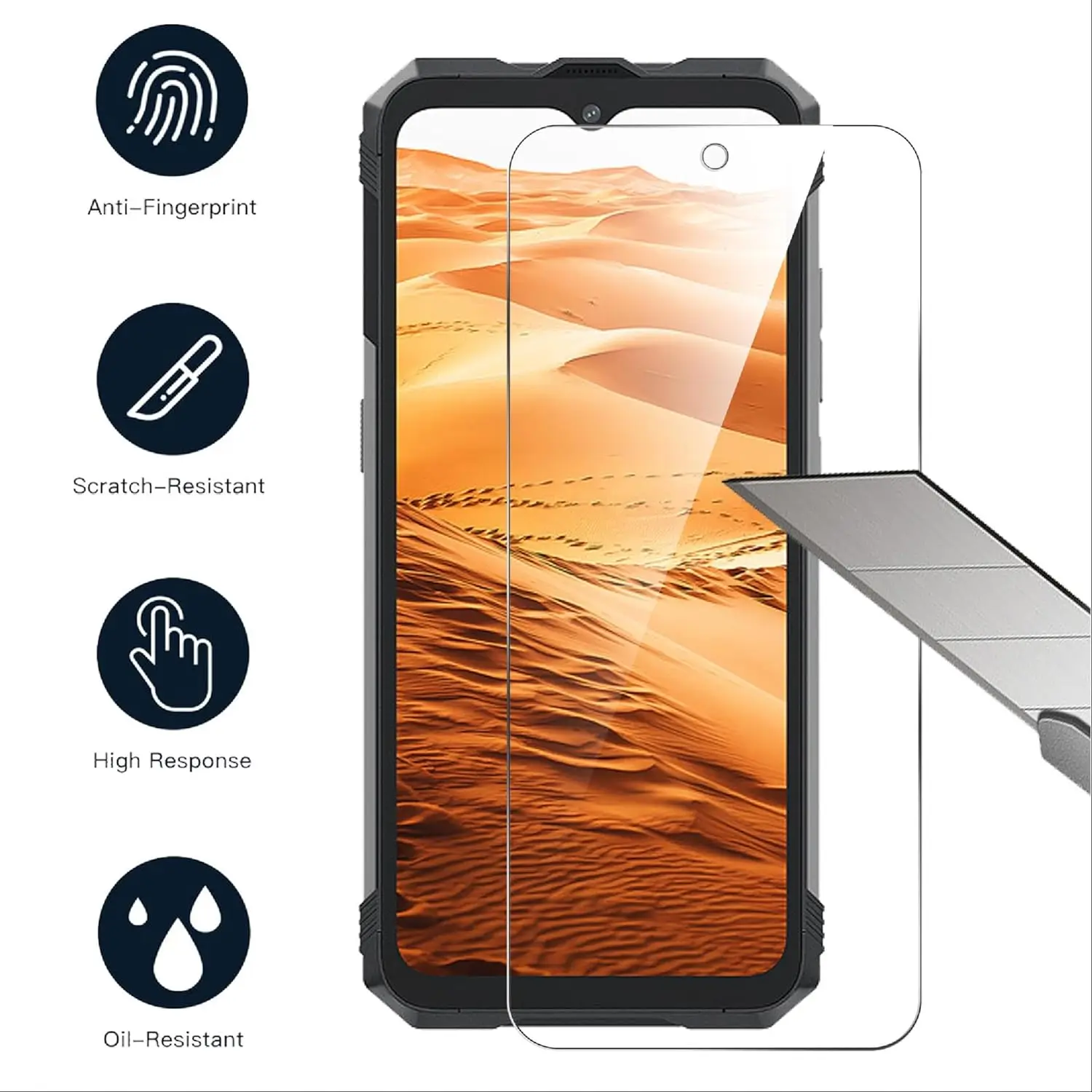 3-in-1 Ring Holder Shockproof TPU Case with Soft Grip