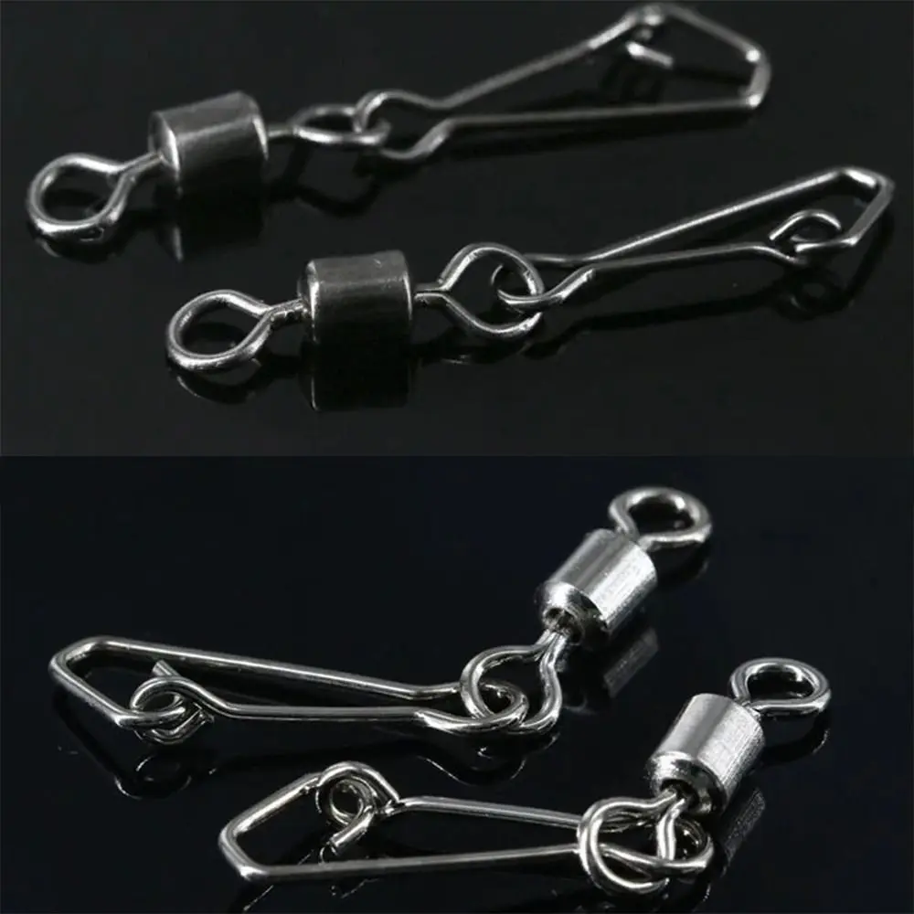 New Stainless Steel Rolling Swivel Snap Bearing 8 Word Loop Tackle Tool Swivels Tackle