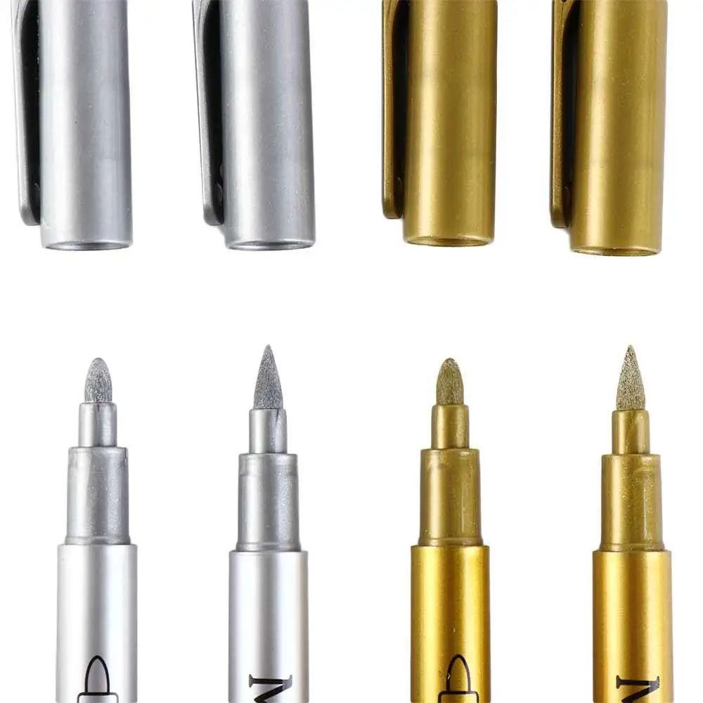 잉크는 반짝이는 금속 마커 펜입니다. 오래 지속되는 방수 페인트 마커 펜 재사용 가능한 내구성 있는 수지 몰드 펜 어린이 선물