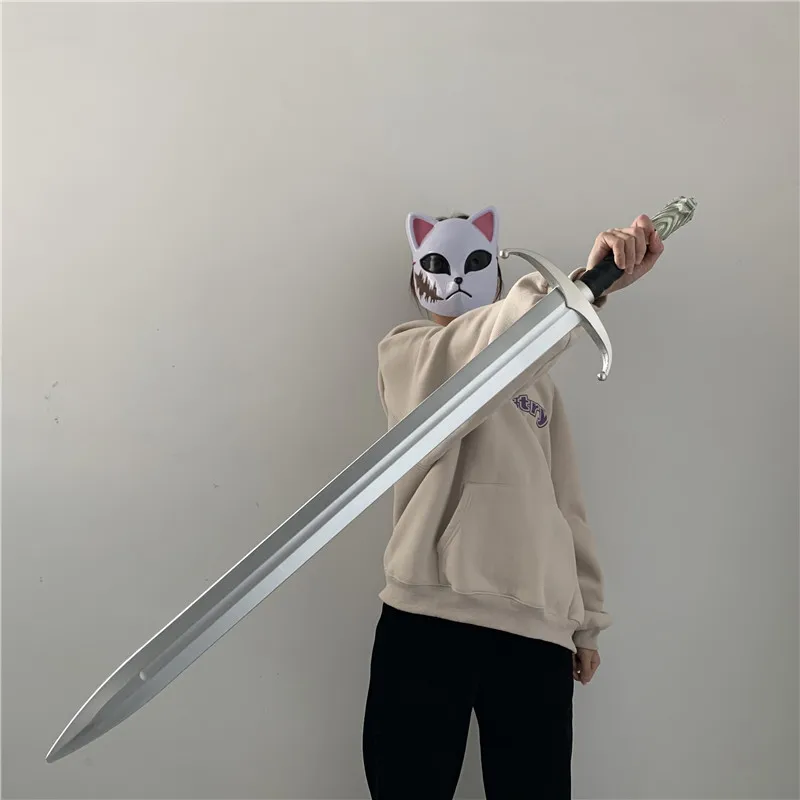 FC Big 1:1 Sword White Wolf Head Sword Weapons Cosplay Prop Role Play Gift Winter Frost 104cm Rubber Unsharpened