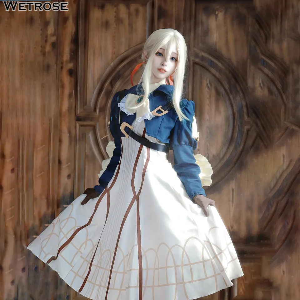 【Wetrose】In Stock Violet Evergarden Cosplay Costume Maid Dress Outfit Anime  Halloween Full Set Wig - AliExpress, image size:960x960