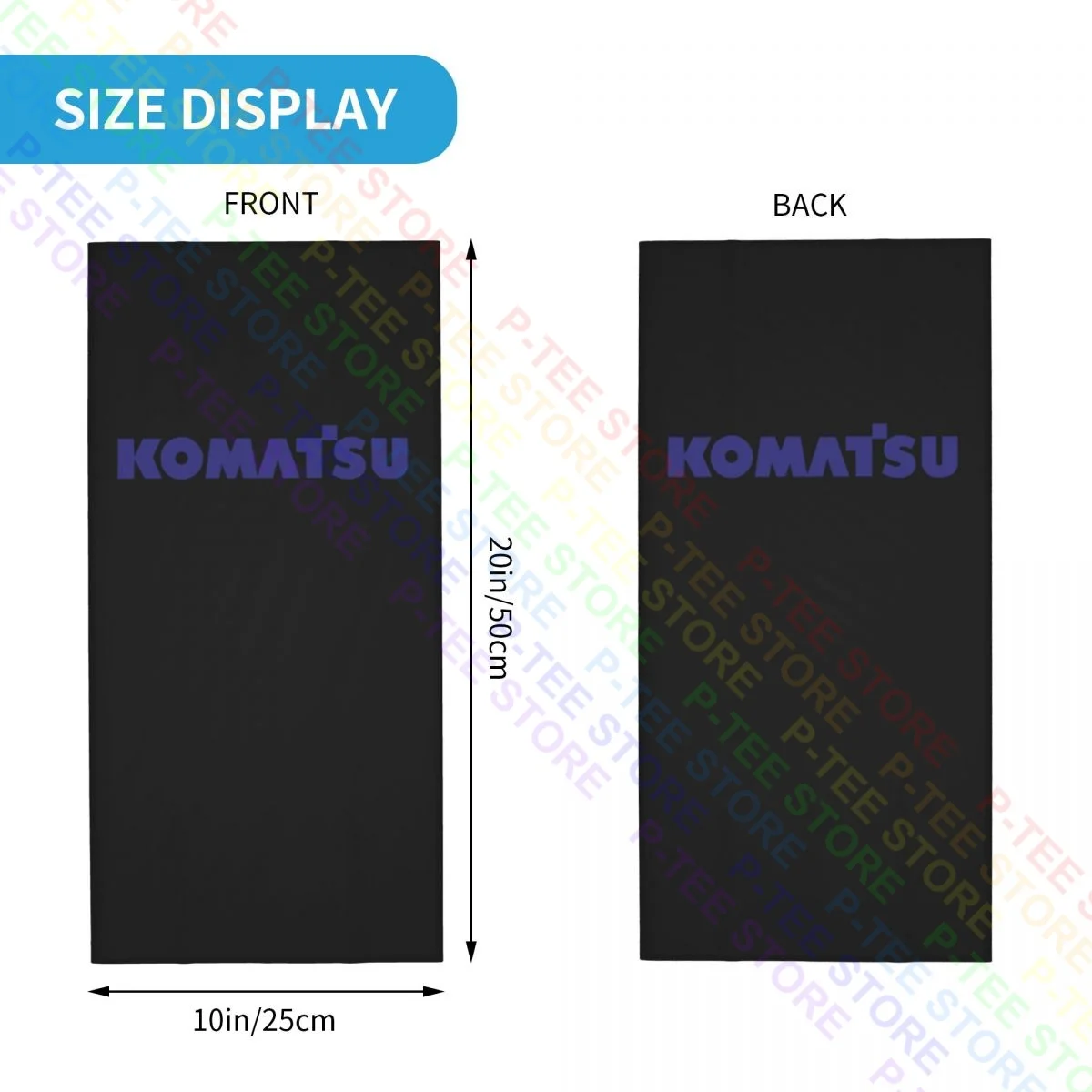 Komatsu Tractor Emblem Car Moto Neck Gaiter Bandana Scarf Face Mask Sports Windproof Outdoor Sports