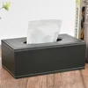 Leather Tissue Box High Quality Car Tissue Paper Dispenser Tissue Storage Container Anti-moisture Household Tissue Storage Box 2