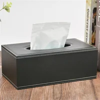Leather Tissue Box High Quality Car Tissue Paper Dispenser Tissue Storage Container Anti-moisture Household Tissue Storage Box 2
