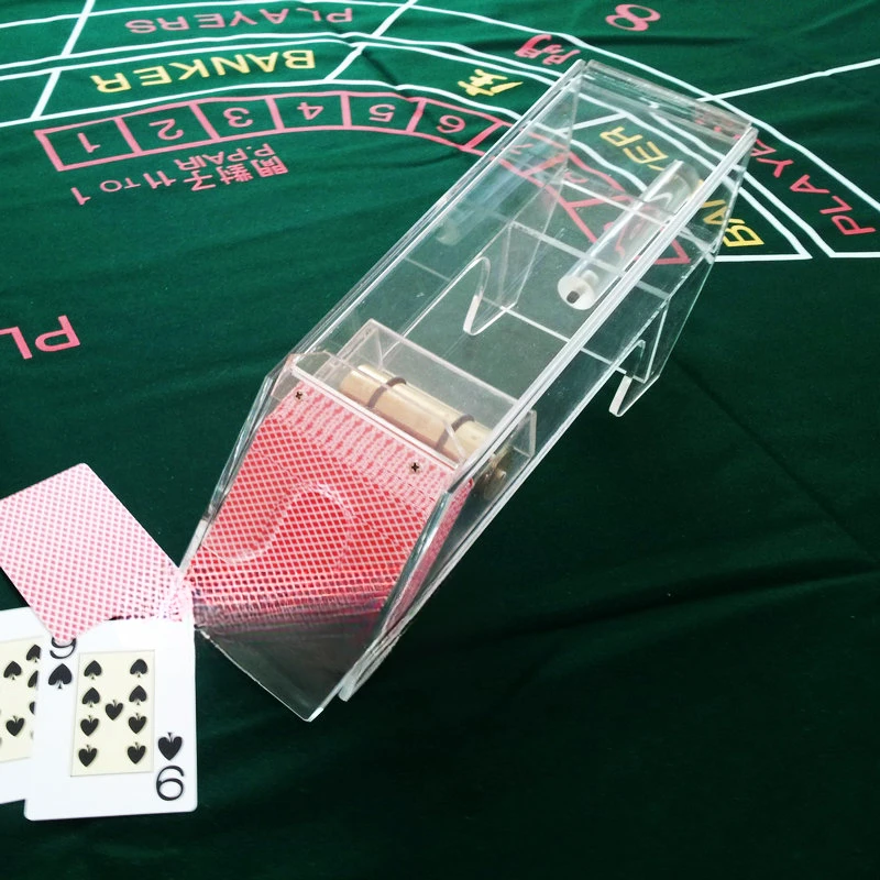 8 Stivali Da Affare Trasparenti Addensati Baccarat Professional Deal Machine Texas Hold'Em 21 Dragon Tiger Fighting Chips