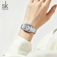 Shengke Top Brand Women's Quartz Watches Classic Design Ladies Wristwatches New Fashion Style Female Best Gifts Clock 5