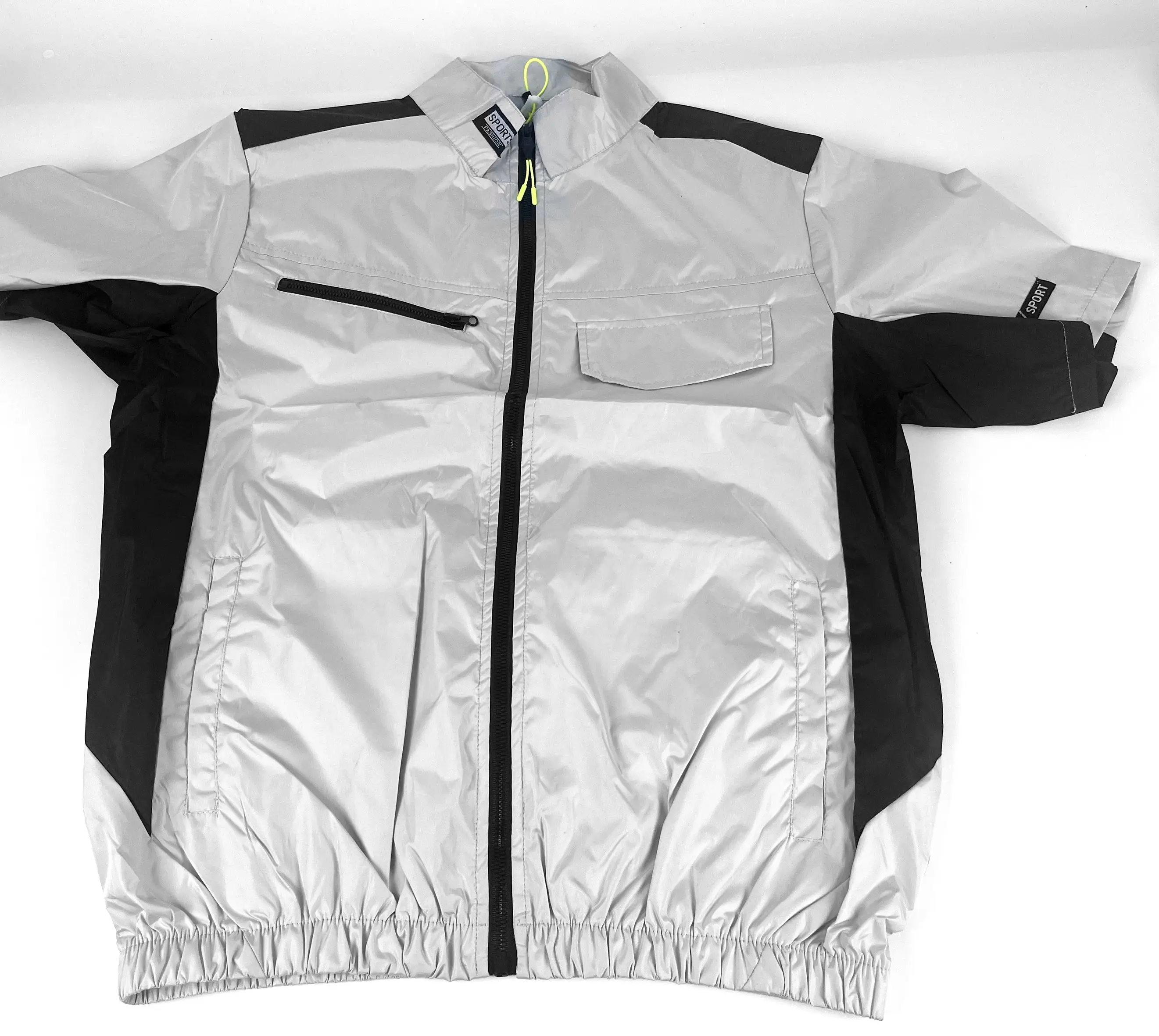 Veste ventilée rafraîchissante été pêche travail manches courtes, climatisation USB et protection anti-chaleur