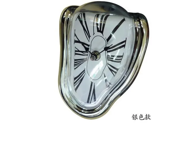 Creative home seat twist clock melting clock table corner decoration clock Roman digital clock space-time clock home decoration